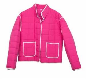 NEW KATYDID women's quilted trim jacket in hot pink